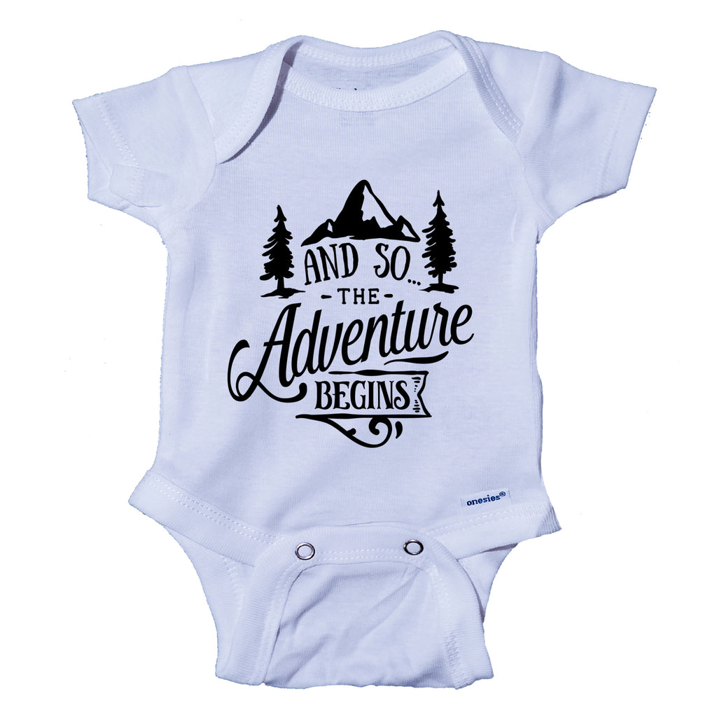 prontomodacalzature® And So The Adventure Begins Baby Pregnancy Announcement Baby Bodysuit Onesie®