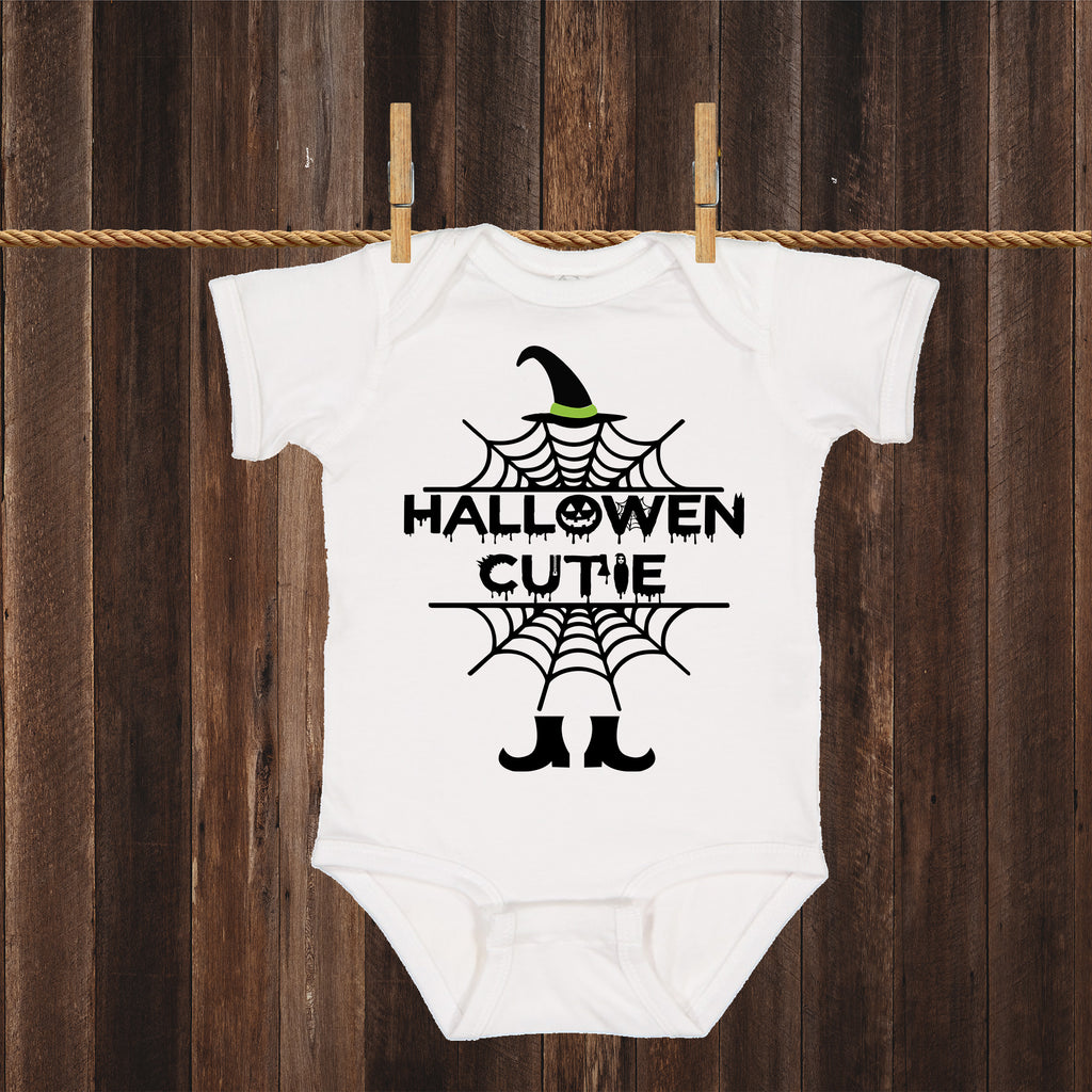 prontomodacalzature®  Halloween Cutie Witch Web  Baby Bodysuit Romper,Halloween onesie, Halloween onesies, Halloween Baby