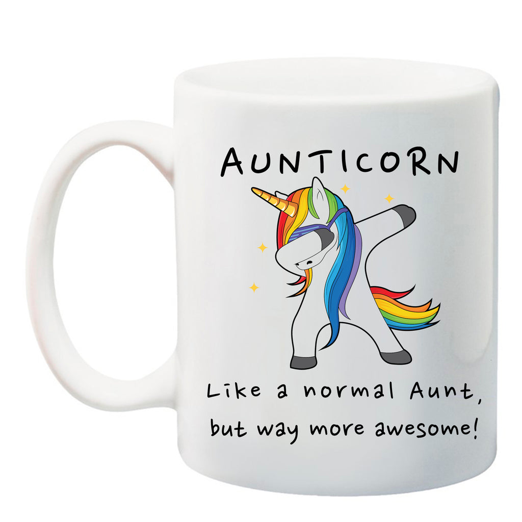 prontomodacalzature® Aunticorn Unicorn Funny Aunt Gift, Aunt Announcement  11 oz. Ceramic Coffee Mug, promoted to aunt mug, promoted to aunt, Baby announcement