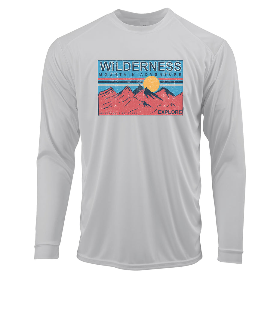 prontomodacalzature Wilderness Mountain Adventure Vintage Hiking  UPF 50+ Dri-Fit Long Sleeve Performance T-Shirt