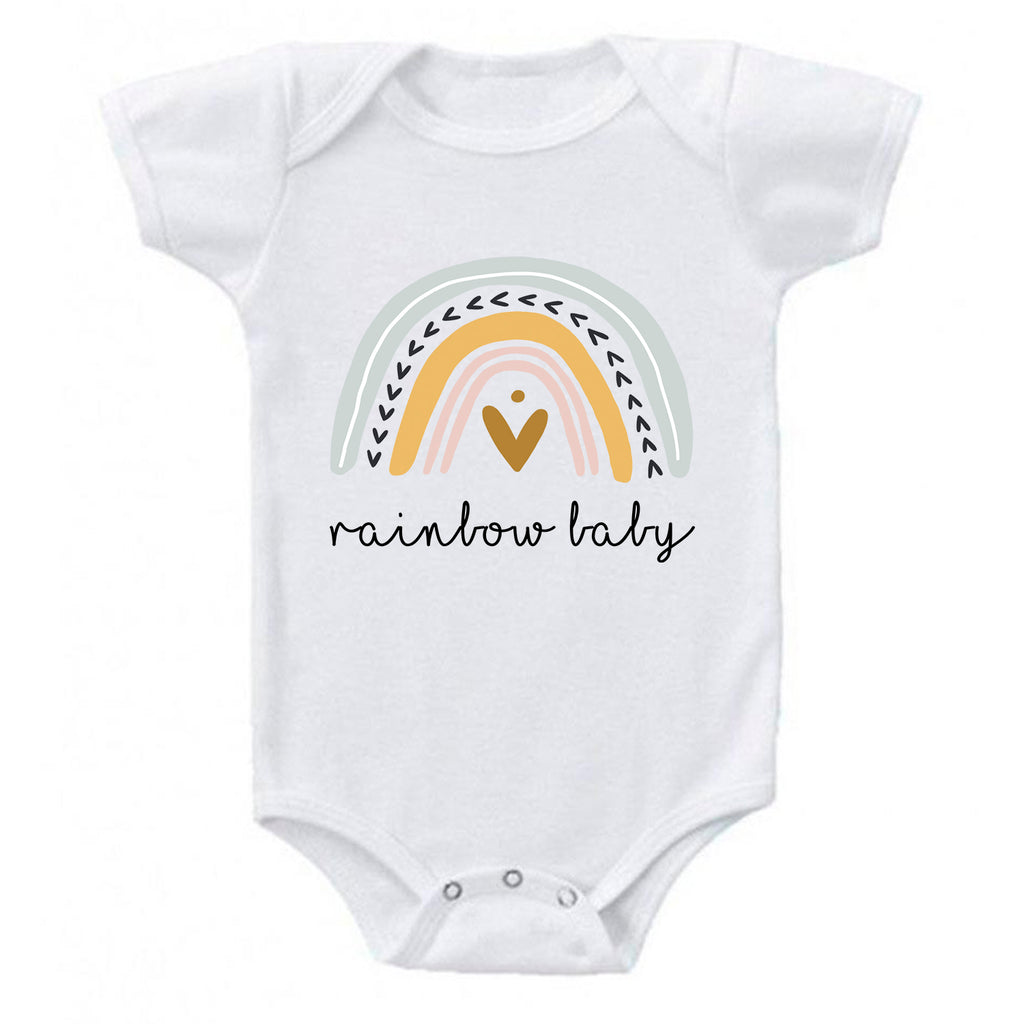 prontomodacalzature® Rainbow Baby Pregnancy Reveal Announcement Baby Romper Bodysuit